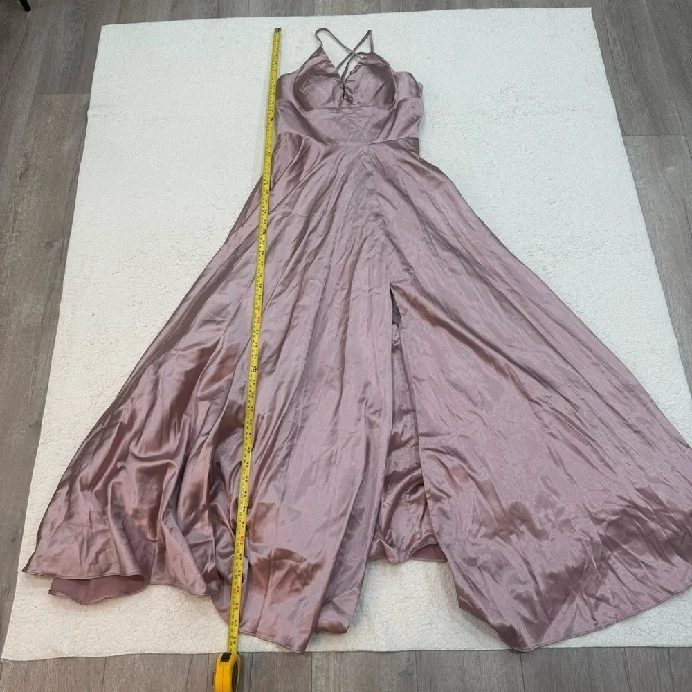 Faviana Glamour Formal Prom Special Occasion Dress Deep Mauve Size 6 - Picture 4 of 8